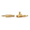 100 Pcs Gold-Plated Stereo Male 1/8 3.5mm Jack Plug Audio Adapter Booted Headphone view 3