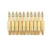 10 Pcs Metal Gold 6.35mm Male 1/4 Stereo Plug Audio Connector view 1