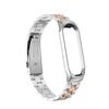 DKEnjoy Stainless Steel Replacement Band Accessory Watch Strap Wristband Bracelet Compatible for Xiaomi Mi Band 3 Fitness Tracker (Silver/Rose Gold) view 3