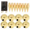 8 Pairs Copper Speaker Spike Isolation Stand+Base Pad Shockproof Feet Mat, Speaker Spike Pad Kit for Amplifier, CD DVD Player, Turntable Recorder view 1