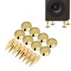 8 Pairs Copper Speaker Spike Isolation Stand+Base Pad Shockproof Feet Mat, Speaker Spike Pad Kit for Amplifier, CD DVD Player, Turntable Recorder view 4