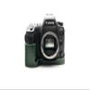 6D Mark II Camera Case, BolinUS Handmade Genuine Real Leather Half Camera Case Bag Cover for Canon Eos 6D Mark II Camera Bottom Opening Version + Hand Strap (Green) view 1