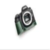 6D Mark II Camera Case, BolinUS Handmade Genuine Real Leather Half Camera Case Bag Cover for Canon Eos 6D Mark II Camera Bottom Opening Version + Hand Strap (Green) view 3