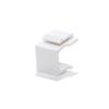 Best Snap-in Keystone Blank Insert for Wall Plate White view 1