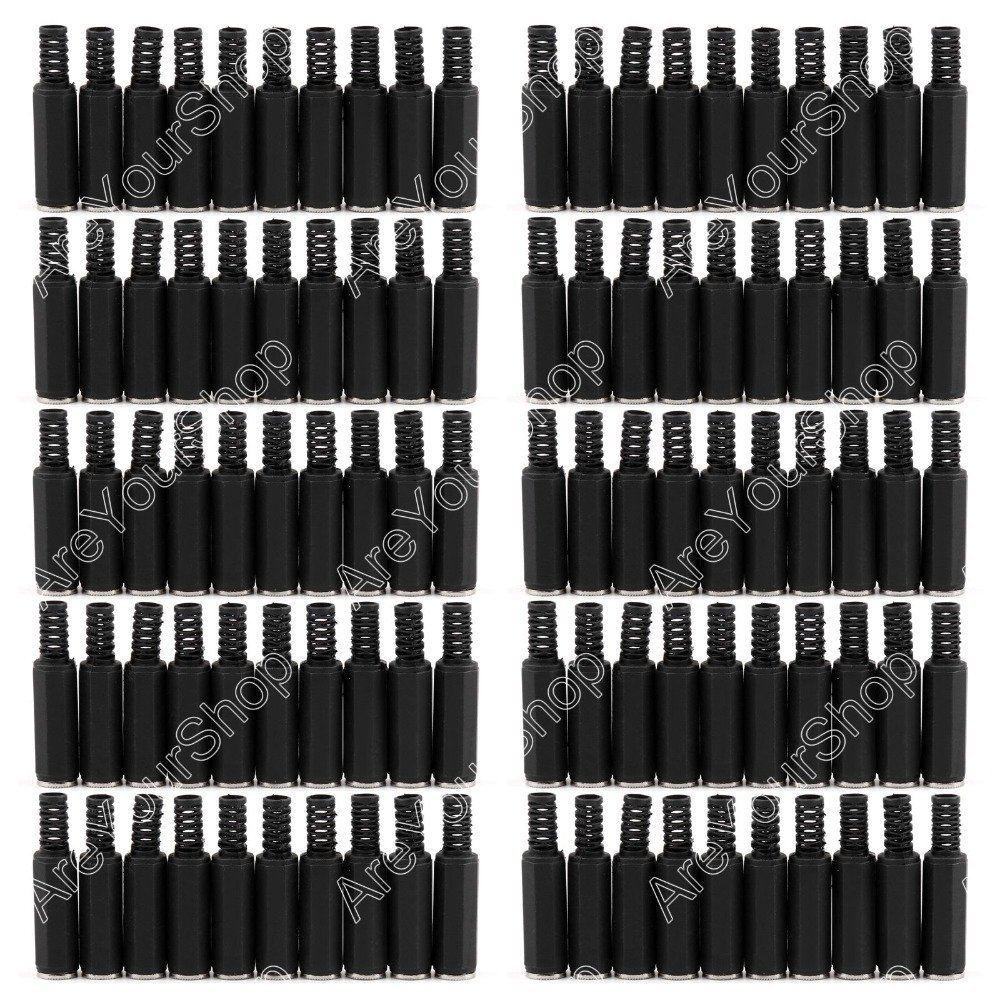 100 Pcs 3.5mm Jack Stereo Plastic Female Inline Socket Solder Connectors