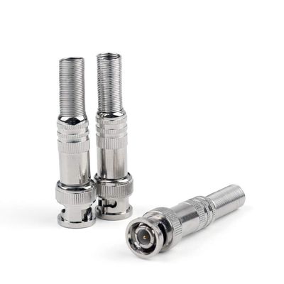 50 Pcs BNC Male Compression Connector to Coaxial Video RG59 Cable DIY for CCTV Came Plug Jack Connector