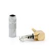 10 Pcs Silver Brass Stereo 4 Pole 3.5mm 90 Degree Plug Angled Jack Cable Solder view 3