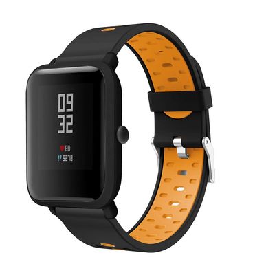 DKEnjoy 20MM Silicone Replacement Band Accessory Watch Wrist Strap Bracelet Compatible for Huami Xiaomi Amazfit Bip Smart Watch (Orange)
