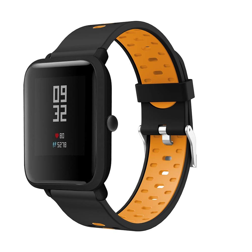 DKEnjoy 20MM Silicone Replacement Band Accessory Watch Wrist Strap Bracelet Compatible for Huami Xiaomi Amazfit Bip Smart Watch (Orange)