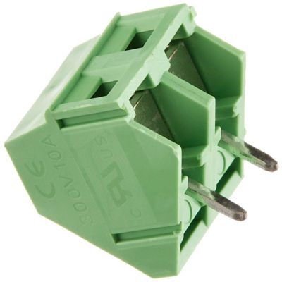 DELOCK Terminal Block for Board Solder Version 2 Pin 5.00 mm Pitch Vertical Pack of 10