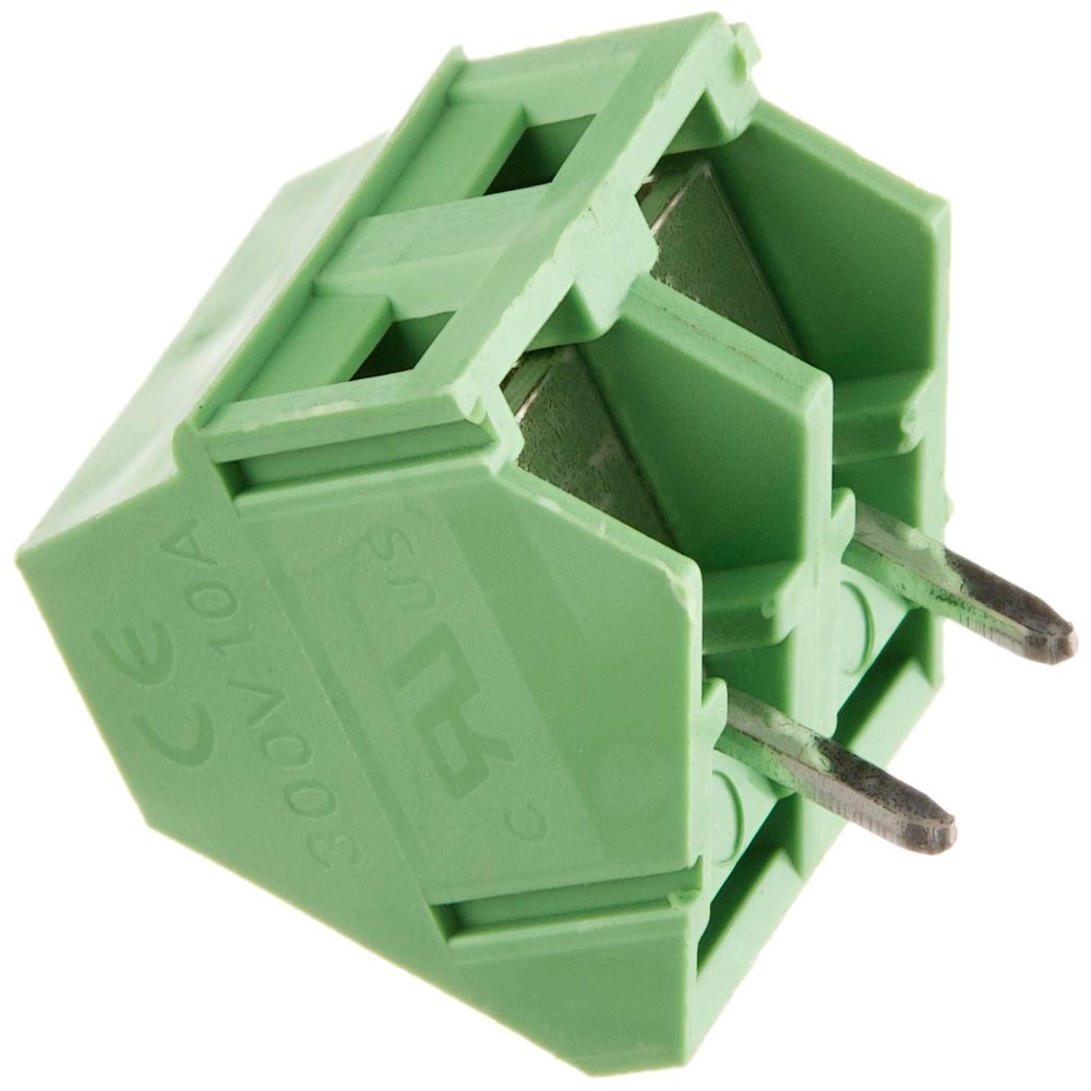 DELOCK Terminal Block for Board Solder Version 2 Pin 5.00 mm Pitch Vertical Pack of 10