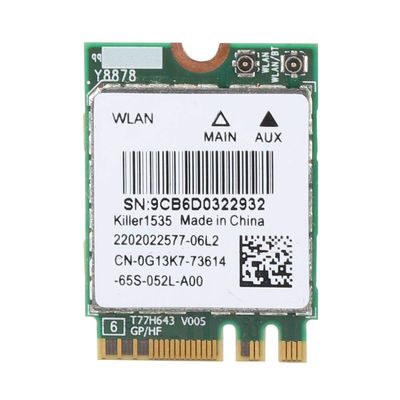 5G 867Mbps Bluetooth 4.1 Network Card, Game M.2 NGFF Adapter,for Killer -AC 1535 Band (2.4 GHz 5 GHz) 802.11ac NGFF M.2,for Notebook, Plug and Play