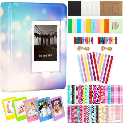 BigTrend 2x3 Inch Photo Paper Film Album Set for Fujifilm Instax Mini Camera, Polaroid Snap, Z2300, SocialMatic Instant Cameras & Zip Instant Printer(Blue spot, 64 Pockets)