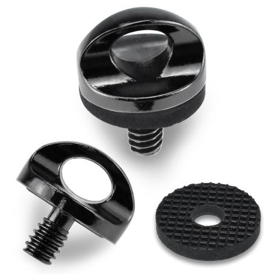 1/4" Camera Neck Strap Screw Holder, SDTC Tech 2 Pack 1/4-20 Thread Camera Screws with Rubber Washer for Quick Install/Release Wrist Strap Sling