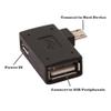 AuviPal 2-in-1 Powered Micro USB to USB OTG Adapter 90 Degree Right Angle Connector for FireStick, S/NES Classic Mini, Sega Genesis and More - 2 Pack view 4
