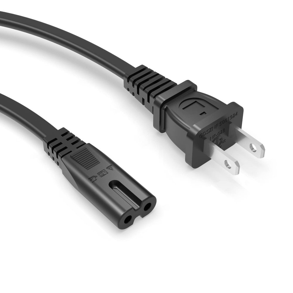 Superer Printer Power Cord Fit for HP OfficeJet Pro/Envy/DeskJet/Photosmart Series, 2 Prong C7 Cable Replacement
