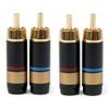 4PCS Copper RCA Plug Audio Cable Male Connector Adapter Connector Soldering Phono Male for 6.6mm Cable view 1