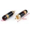 4PCS Copper RCA Plug Audio Cable Male Connector Adapter Connector Soldering Phono Male for 6.6mm Cable view 2