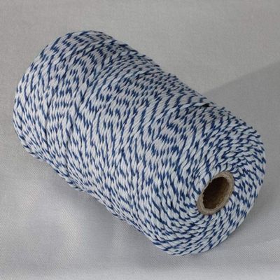 Navy Blue and White Striped Pattern Craft Twine 0.05" x 220 Yards