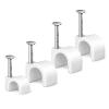 Cable Wire Clips 4mm 6mm 8mm 10mm (Pack of 200) Cable Management RG6 RG59 CAT5 CAT6 RJ45 Electrical Ethernet Dish TV Speaker Wire Cord Tie Holder Single Coaxial Nail Clamps view 1