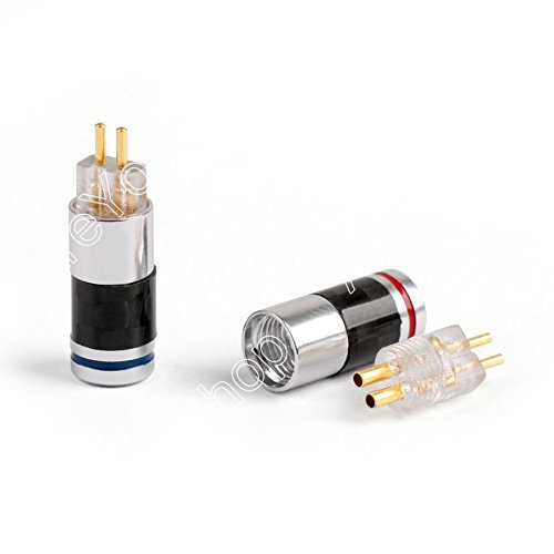 1Pair 0.78mm Earphone Pins Plug for Westone UM3X W4R Carbon Fiber Connector Silver