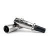 1 Pcs Nickel Plated 4Pin Female Adapter + 4Pin XLR Male Plug Audio Microphone Connector view 3