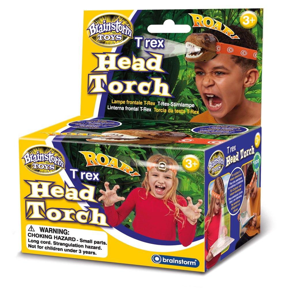 Brainstorm Toys T Rex Head Flashlight with Light and Sound
