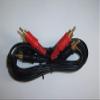 Metra RCAY2-10 RCA Y Adapter Black 1 Male to 2 Female Gold view 1