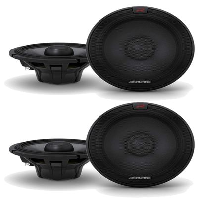 Alpine R 6.5" Front+Rear Factory Speaker Replacement for 2000-2003 Nissan Maxima