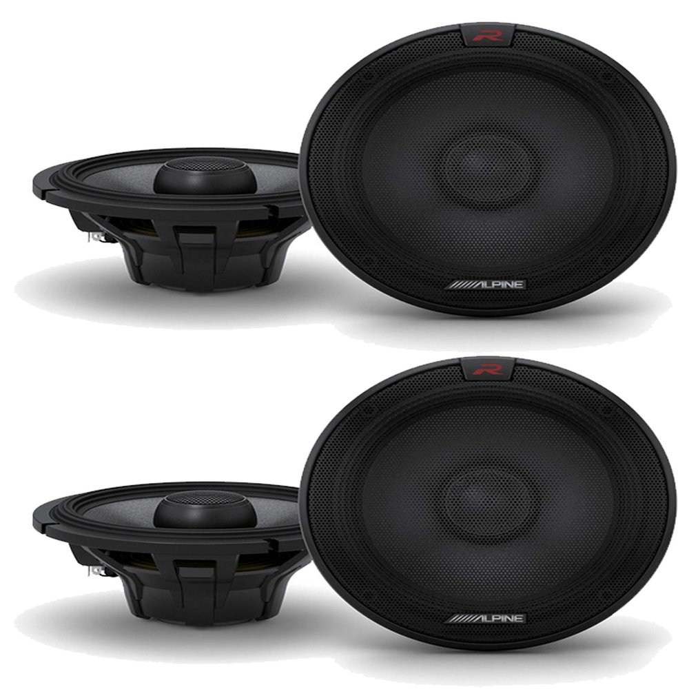 Alpine R 6.5" Front+Rear Factory Speaker Replacement for 2000-2003 Nissan Maxima