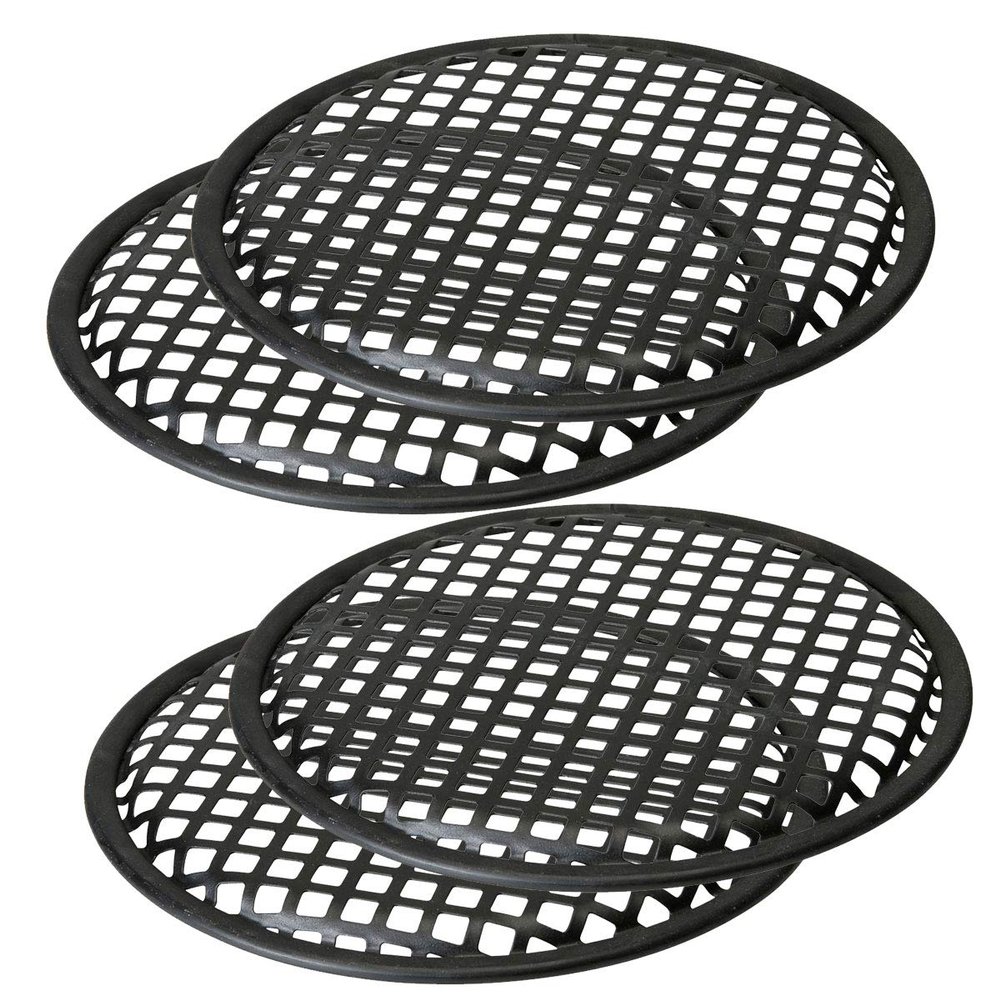 2 Pairs 8 Inch Subwoofer Metal Waffle Grills - Universal Speaker Cover Guard