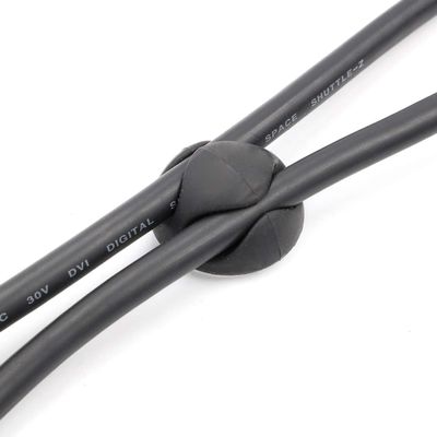 ENVISIONED Cable Clips with 3M Self Adhesive, Black, 10 Pack (2 Slots) for Home, Office or Nightstand