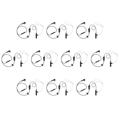 Arrowmax 10 Pack ASK0425-H1 1-Wire Acoustic Clear Tube Earpiece for Hytera TC-500 RCA Relm Tekk Feidaxin