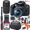 Canon EOS Rebel T7 DSLR Camera with 18-55mm is II & 75-300mm III Lens + 32GB Memory + Starter Photo Bundle view 1