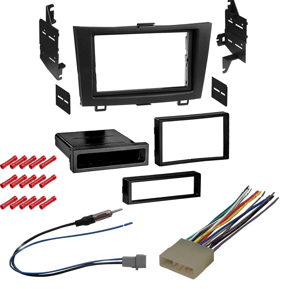 CACH KIT300 Bundle with Car Stereo Installation Kit for Honda CRV 2007  2011 in Dash Mounting Kit, Antenna, and Harness for Single/Double Din Radio Receivers (4 Item)