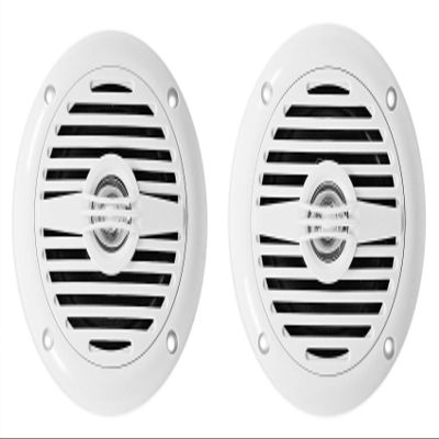 Rockville MS40W Pair 4" 200W Marine Boat Speakers, 4 Ohm, IP56 Waterproof, Anti-UV ABS Build, Mylar Tweeter, Compact for Boats and Outdoor Use