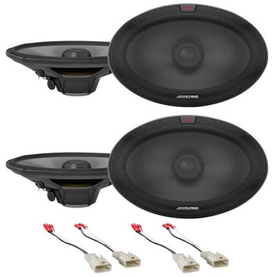 Alpine R 6x9 Front+Rear Speaker Replacement Kit for 2002-06 Toyota Camry