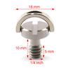 1/4"-20 D-Ring Camera Fixing Screw, SDTC Tech 2 Pack D Shaft Quick Release Plate Mounting Screws 10mm Length for Camera Tripod/Monopod (Stainless Steel) view 2