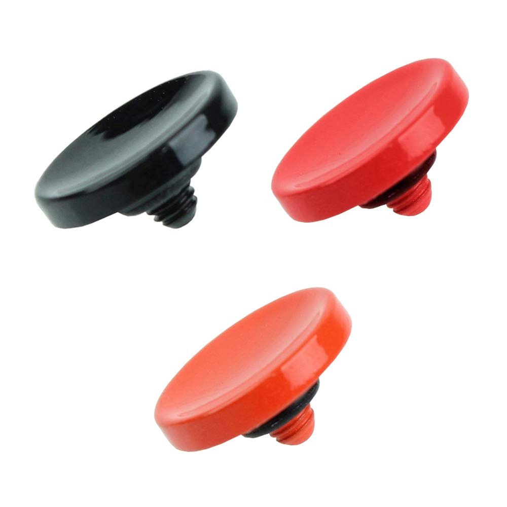Foto&Tech Soft Shutter Release Button Compatible with Fuji Fujifilm X-T5 X-T4 X-T3 X-T30 X-T30 II X-T20 X-PRO3 X100V X100F X-E4 X-E3 RX1R II RX10 IV III Leica M9 Nikon Df F3 (3 Pieces, RD+BK+OR)