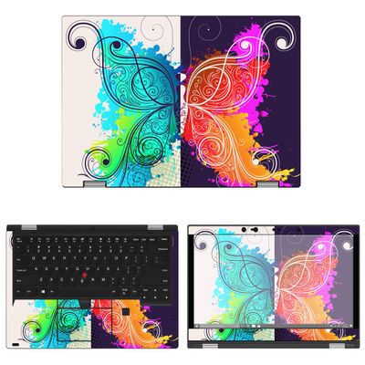 Decalrus - Protective Decal Butterfly Skin Sticker for Lenovo ThinkPad Yoga L390 (13.3" Screen) case Cover wrap LEtnkpdYg_L390-5