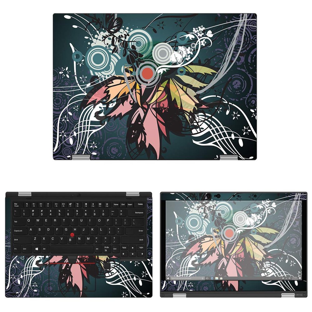 Decalrus - Protective Decal Floral Skin Sticker for Lenovo ThinkPad Yoga L390 (13.3" Screen) case Cover wrap LEtnkpdYg_L390-178