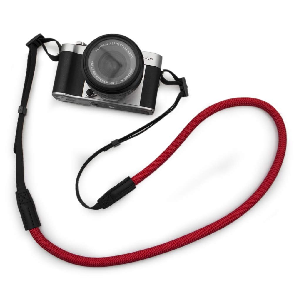 kinokoo Camera Strap Durable Shoulder Strap for Mirrorless and DSLR Camera, Vintage Neck Strap Nylon Rainbow Strap (RED)