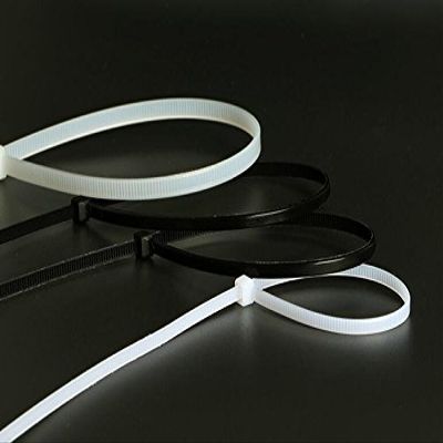 Mercury_Group, Cable Ties, 250Pcs/Pack 5x250mm Width 3.6mm Black Color Self-Locking Plastic Nylon Cable Ties - (Color: 5X250mm White)