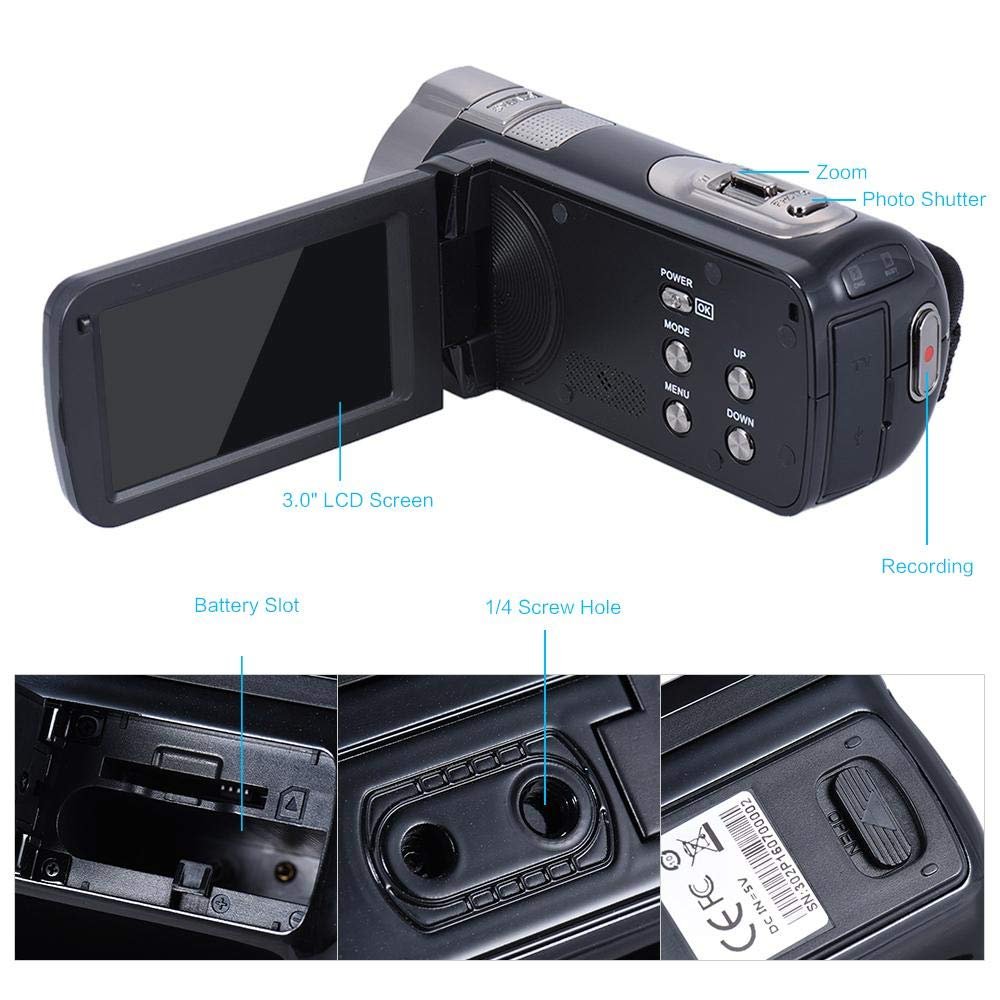 Digital Video Camera HDV-302P 24MP