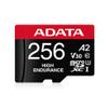 ADATA High Endurance 256GB UHS-I U3 V30 A2 Class 10 Micro SDXC Memory Card (AUSDX256GUI3V30SHA2-RA1) view 1