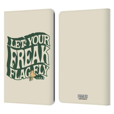 Head Case Designs Officially Licensed Peanuts Freak Flag Fly Woodstock 50th Leather Wallet Case Compatible with Kindle Paperwhite 1/2 / 3