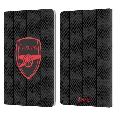 Head Case Designs Officially Licensed Arsenal FC Black Crest and Gunners Logo Leather Wallet Case Compatible with Kindle Paperwhite 1/2 / 3