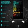AMORNO Foldable Bluetooth Headphones, Wireless Neckband Sports Headset with Retractable Earbuds, Sweatproof Noise Cancelling Stereo Earphones with Mic view 3
