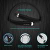 AMORNO Foldable Bluetooth Headphones, Wireless Neckband Sports Headset with Retractable Earbuds, Sweatproof Noise Cancelling Stereo Earphones with Mic view 4