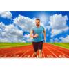 Baocicco 8x6.5ft Race Course Match Red Running Tracks Backdrop Photography Background Blue Sky White Clouds Green Grass Sports Game Sports Theme Sports Club Sport Field Vinyl Photo Studio Props view 3